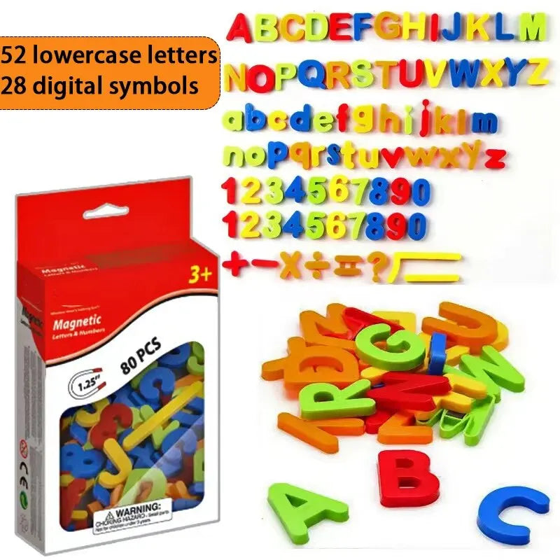 子供用マグネット文字 80個 英語の文字