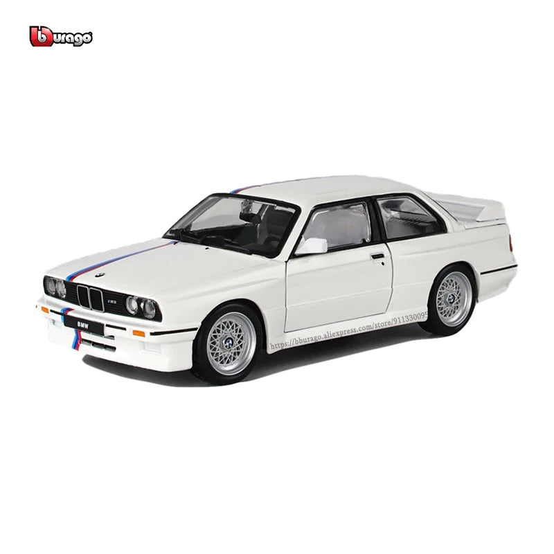 Bbugo 1:24 새로운 스타일 BMW M3 (E30) 1988 합금 모델 자동차 럭셔리 차량 다이캐스트