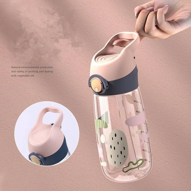 BPA FREE 450ML Cute Kids Water Bottle With Straw