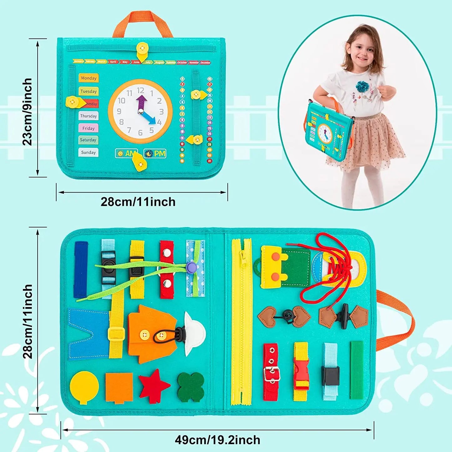 Toddlers Montessori Toys Busy Board Sensory Board
