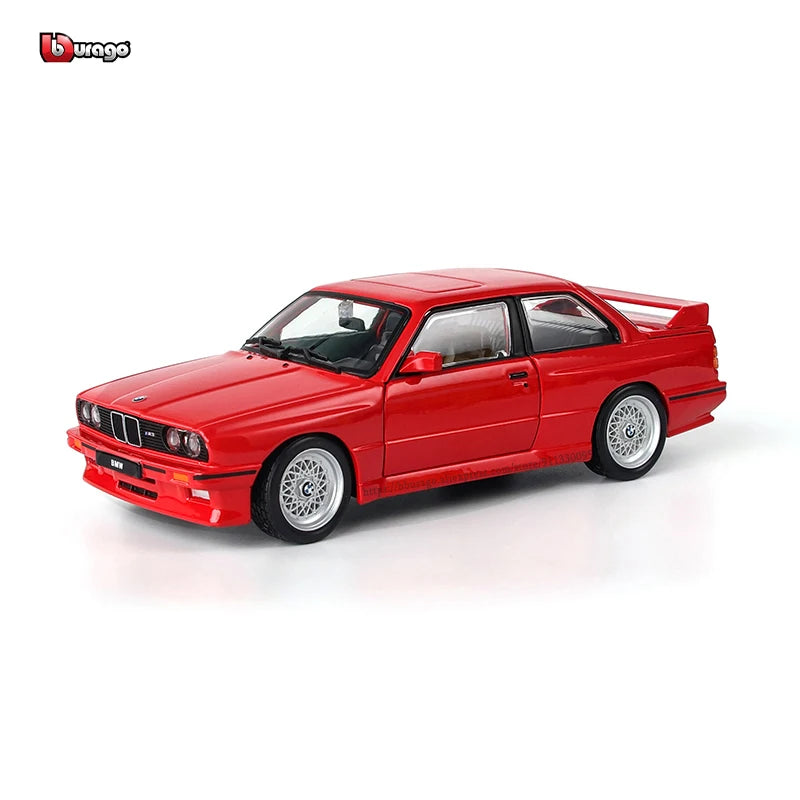 Bbugo 1:24 새로운 스타일 BMW M3 (E30) 1988 합금 모델 자동차 럭셔리 차량 다이캐스트