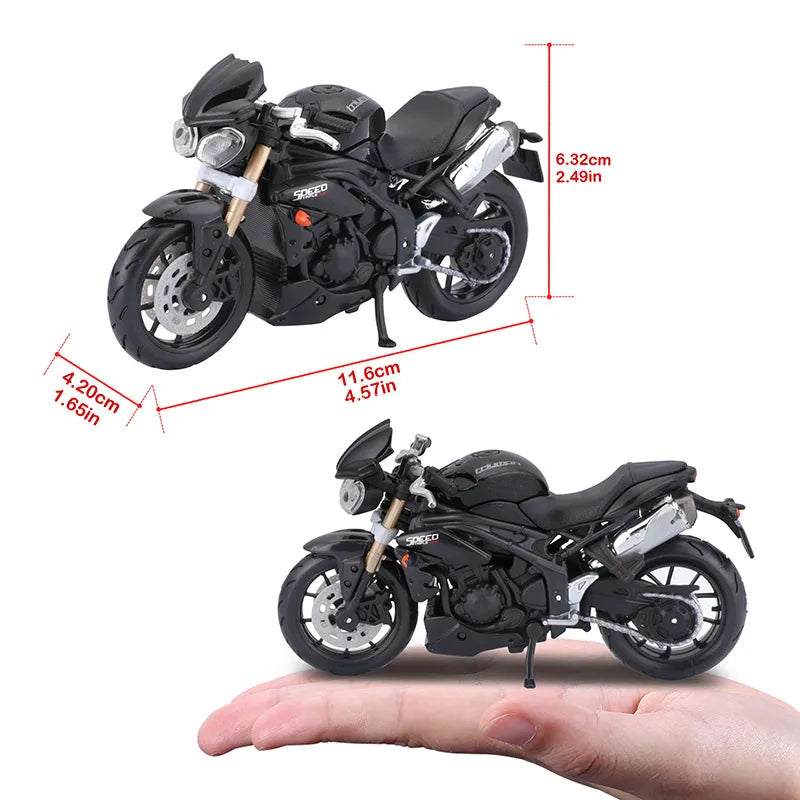 Bbugo 1:18 Triumph Speed Triple 합금 오토바이 모델