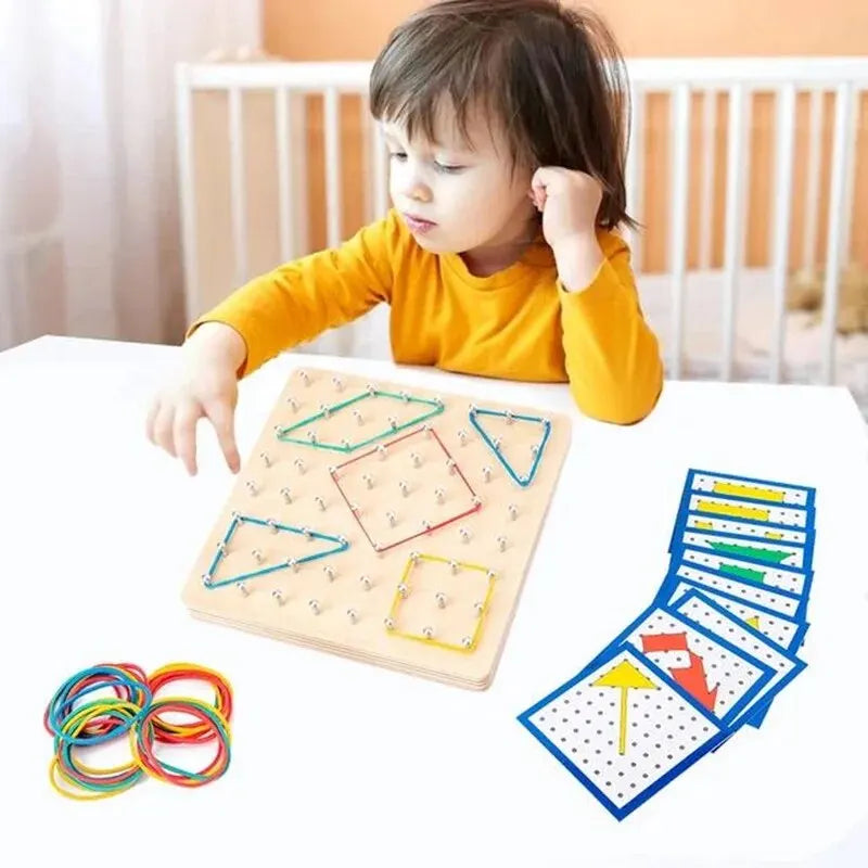 Montessori Educational Kids Baby Creative Toy Graphics Math Pattern Blocks