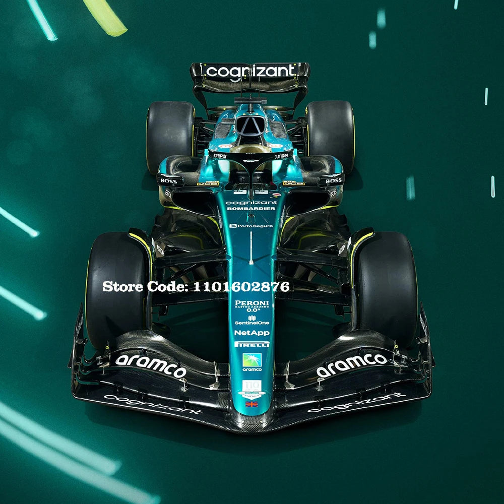 Bbugo 1:43 F1 Aston Martin Aramco F1 팀 AMR23 2023 #14 Alonso #18 스트롤 합금 자동차 다이캐스트