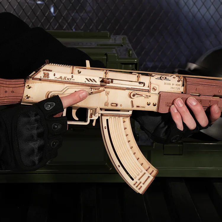Robotime ROKR AK-47 アサルトライフル おもちゃの銃 3D 木製パズル LQ901