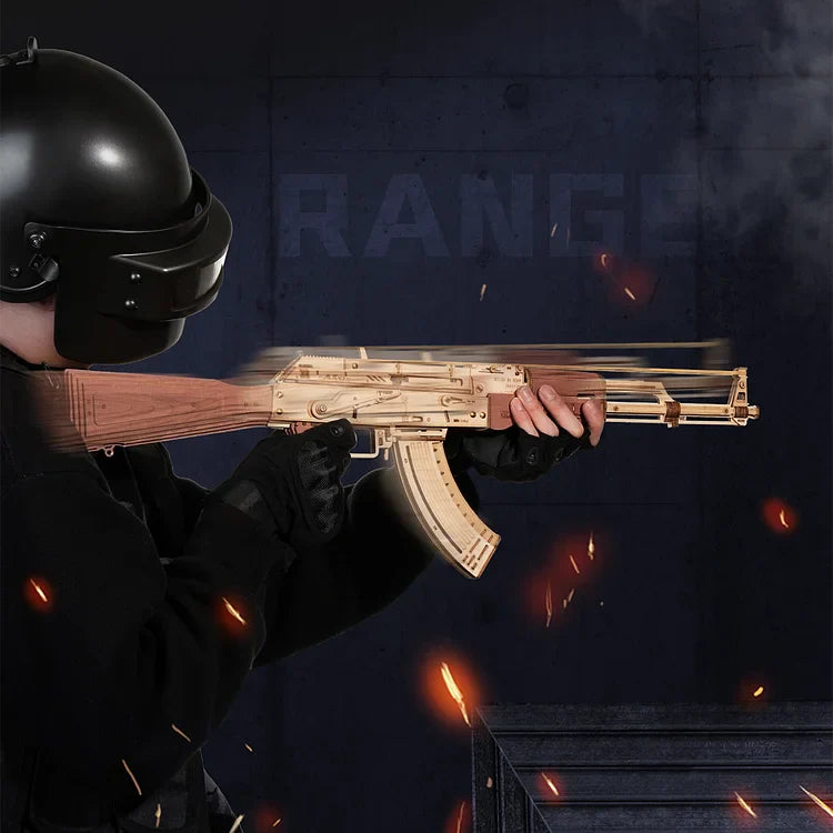 Robotime ROKR AK-47 アサルトライフル おもちゃの銃 3D 木製パズル LQ901