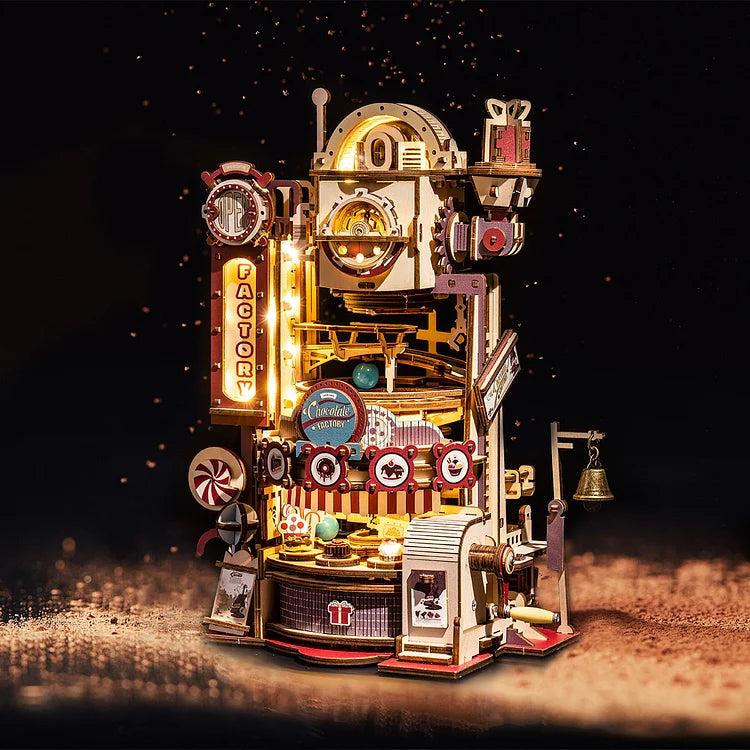 Robotime ROKR チョコレートファクトリー マーブルラン 3D 木製パズル LGA02