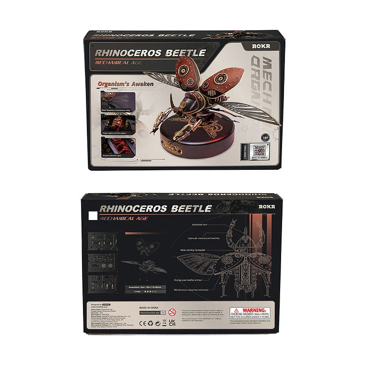 Robotime ROKR Rhinoceros Beetle Model DIY 3D Puzzle MI01