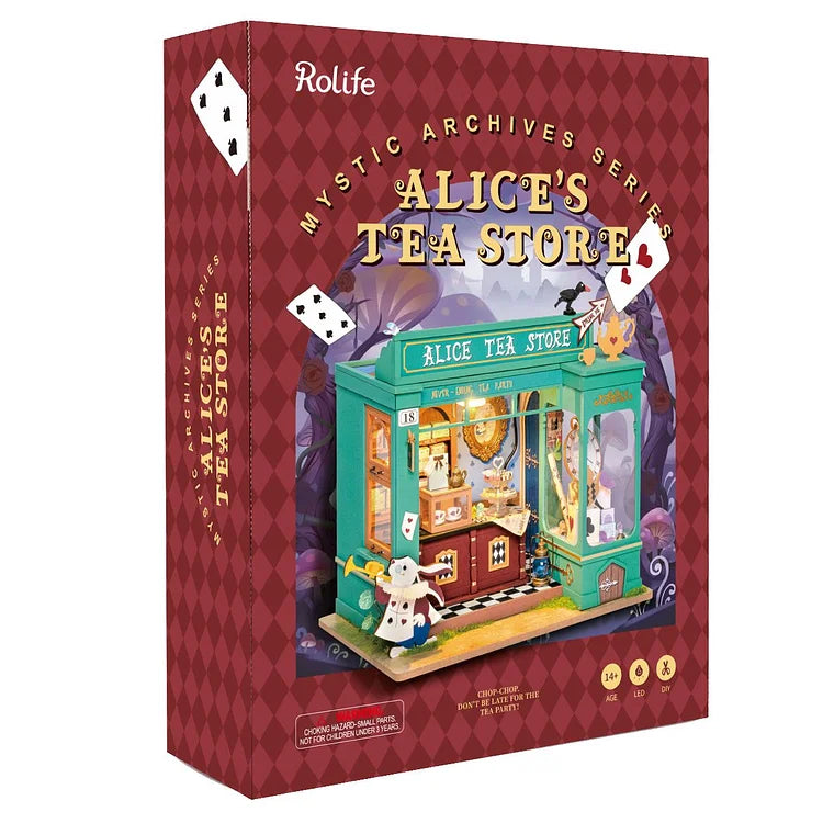 Robotime Rolife Alice's Tea Store DIY Miniature House Kit DG156