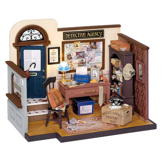 Robotime Rolife Mose's Detective Agency DIY Miniature House Kit DG157