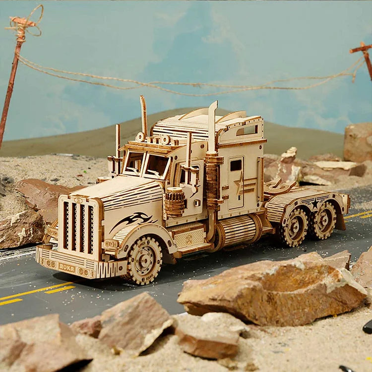 Robotime ROKR Heavy Truck Scale Model 3D Wooden Puzzle MC502