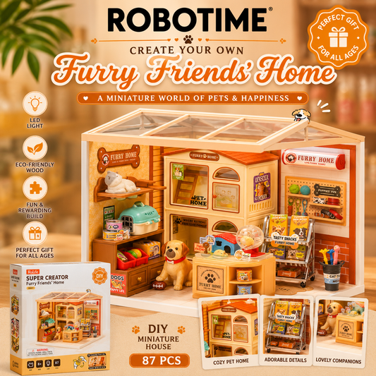 Rolife Furry Friends' Home Super Creator Miniature House DW027