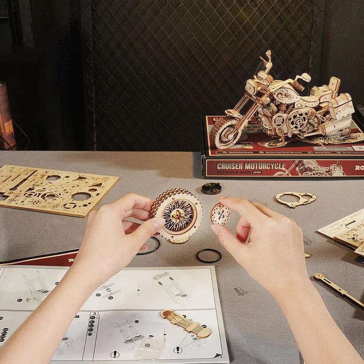 Robotime ROKR Cruiser Motorcycle LK504 3D Wooden Puzzle