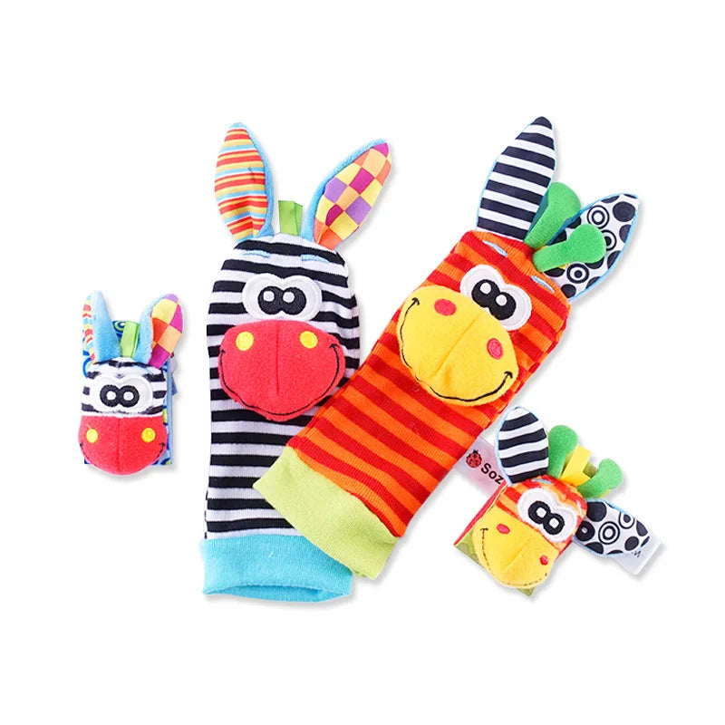 4PCS/SET Baby Rattle Cute Stuffed Animals