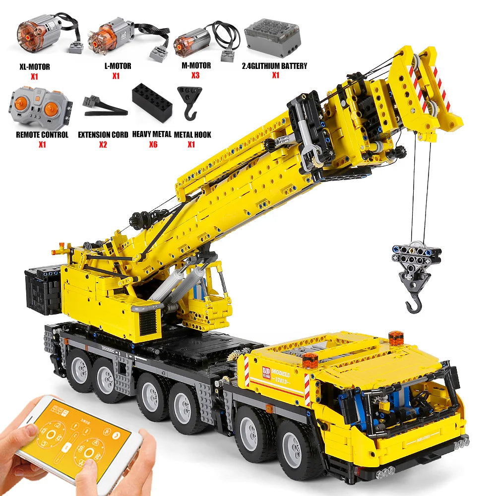 Mould King Technical Crane Building Kits APP RC Crane Truck