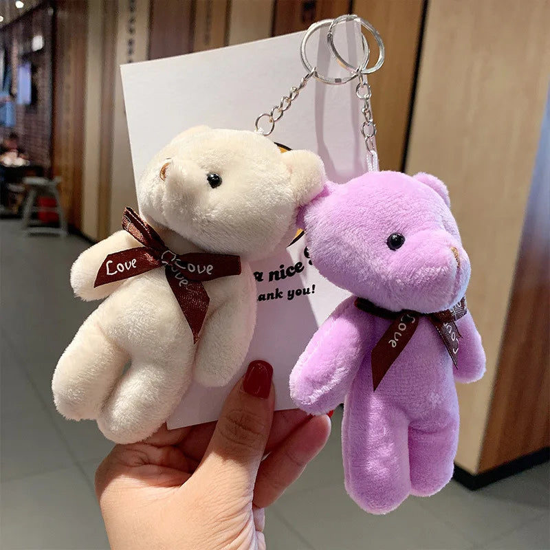 14/100pcs Teddy Bear Plush Keychain