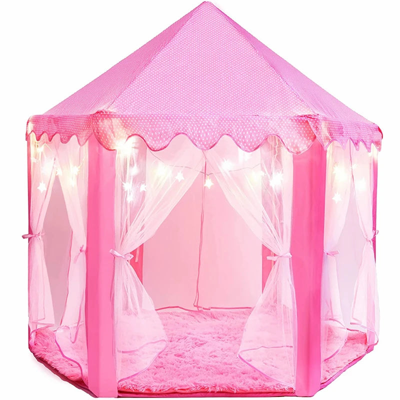 Children Tent Toy Ball Pool Girl Princess Pink Castle