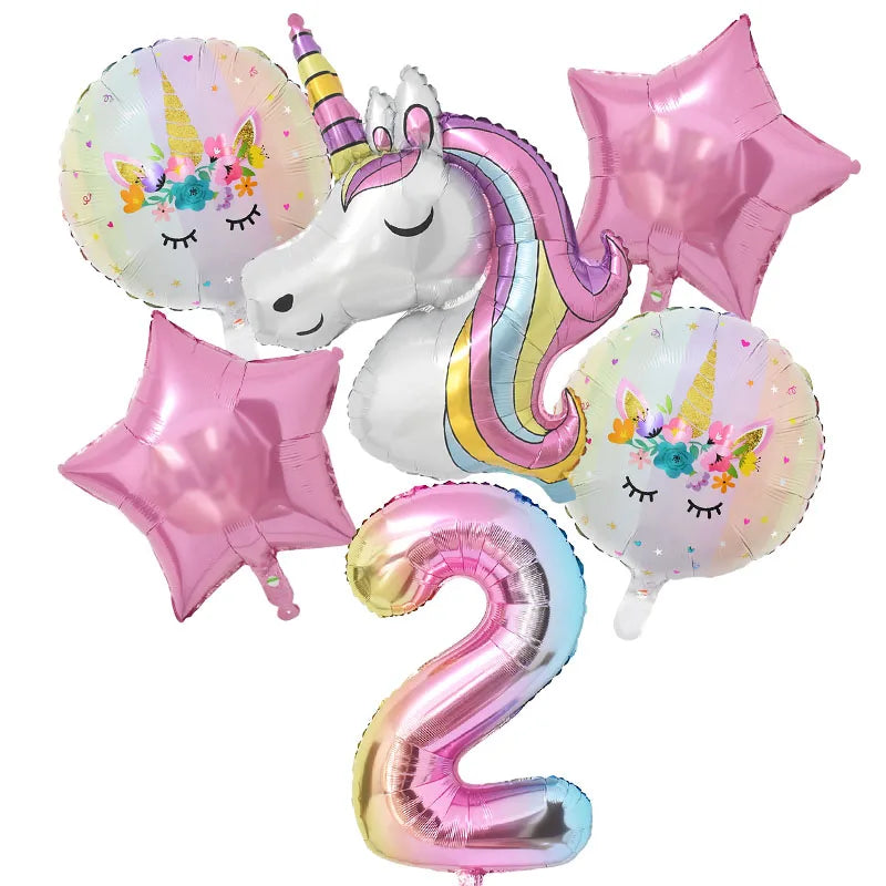 Rainbow Unicorn Theme Birthday Party Decorations