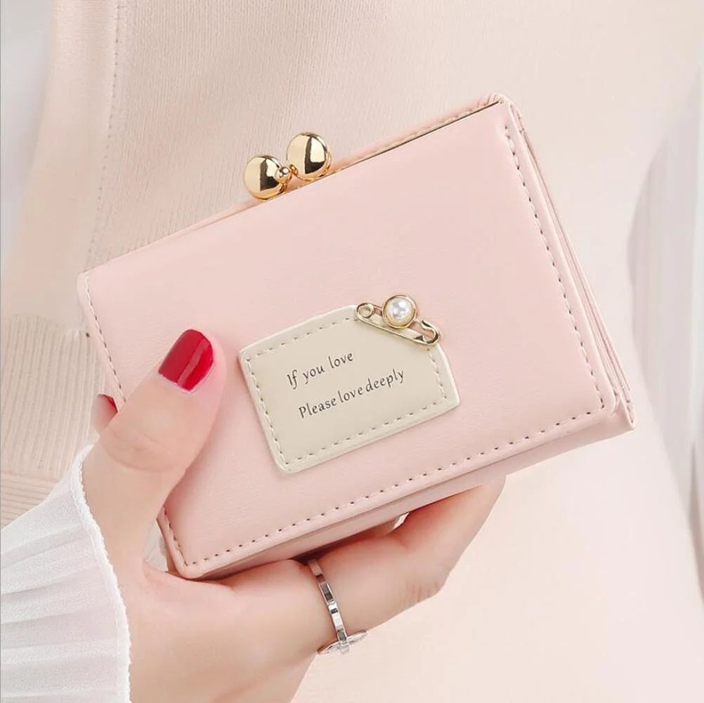 Women Short Design Three Fold Wallet