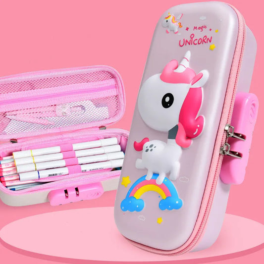 3D EVA pen case Password lock pencil case