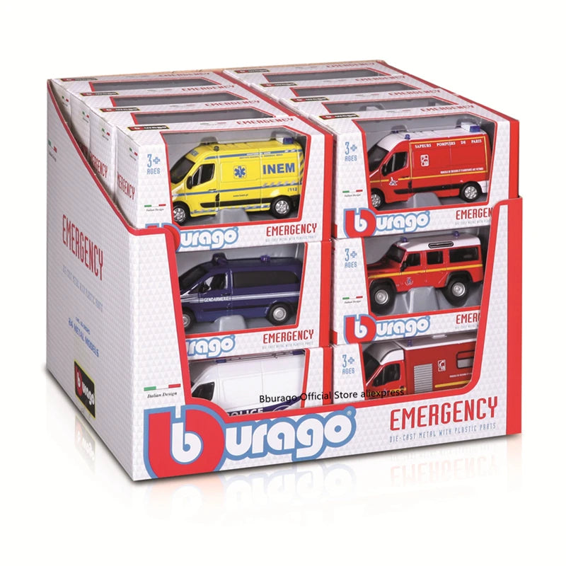 Bburago 1/50 Emergency Force Iveco Magirus RW model Alloy