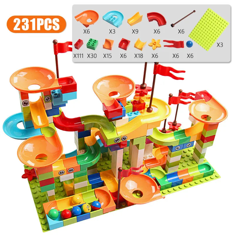 Marble Race Run Big Block 77-308PCS