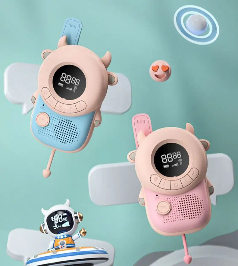 Cute Animal Kids Walkie Talkies 2PCS 3KM