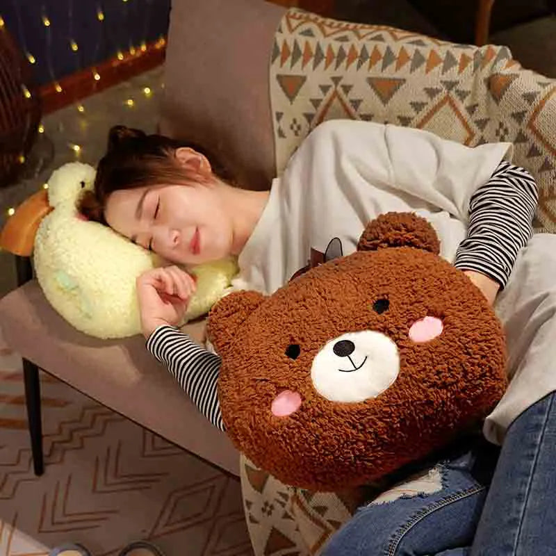 Soft Plush Animal Pillow Back Sofa Cushion