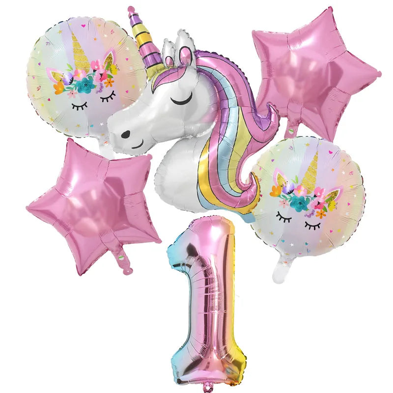 Rainbow Unicorn Theme Birthday Party Decorations