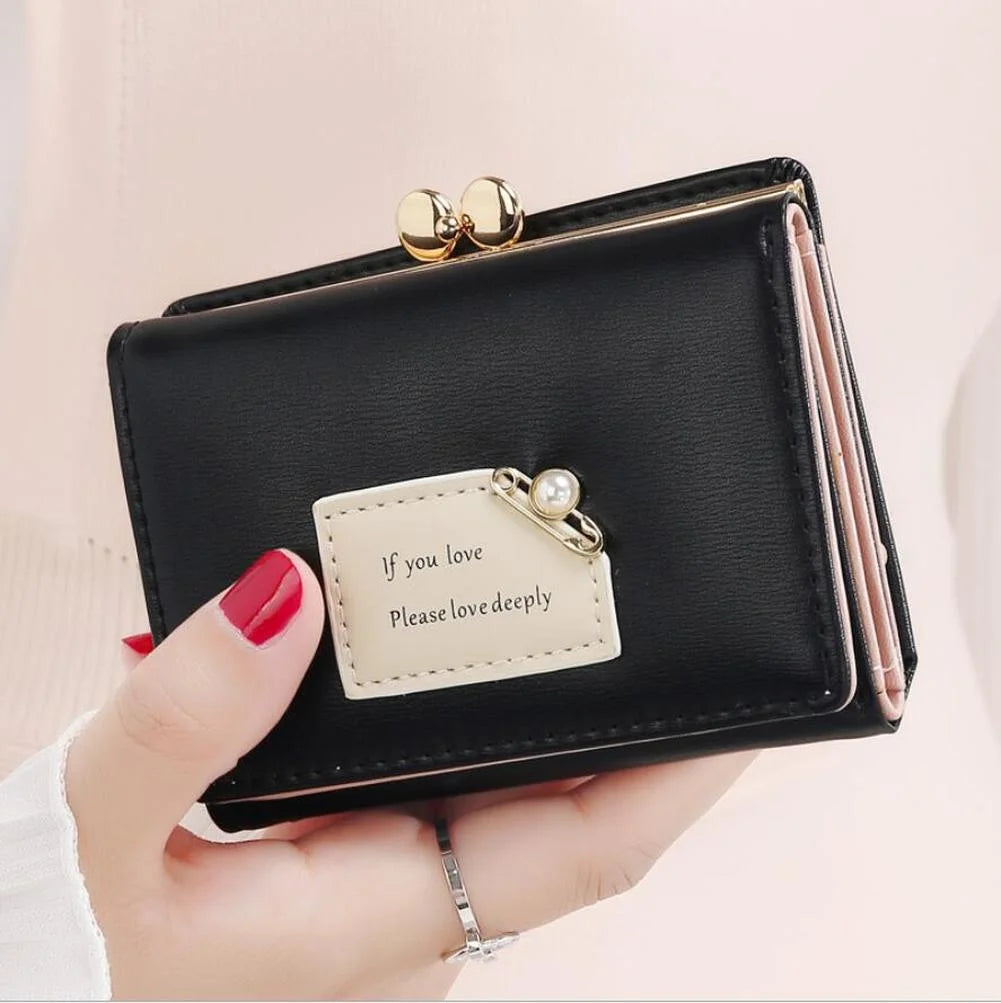 Women Short Design Three Fold Wallet