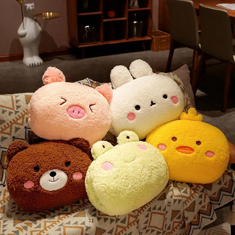 Soft Plush Animal Pillow Back Sofa Cushion