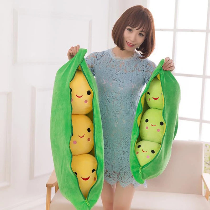 25CM Cute children's baby plush peas