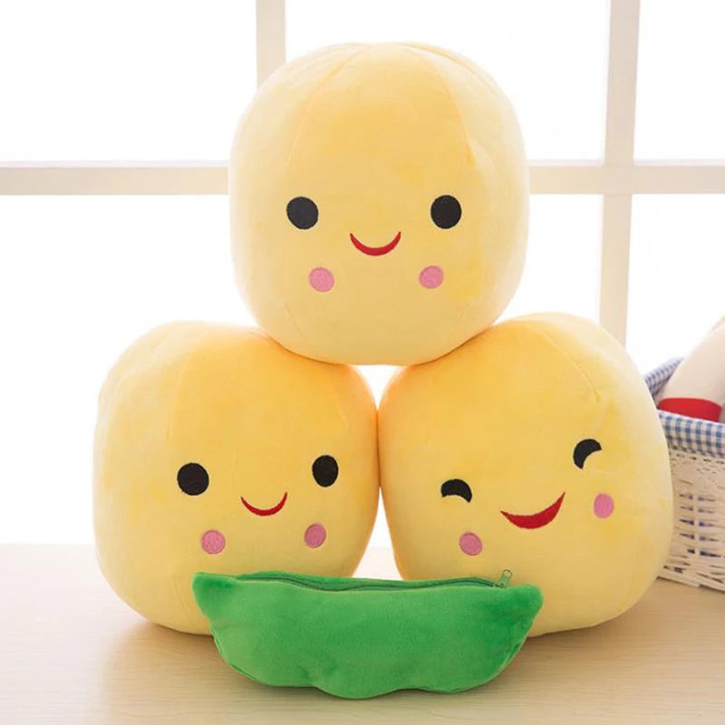 25CM Cute children's baby plush peas