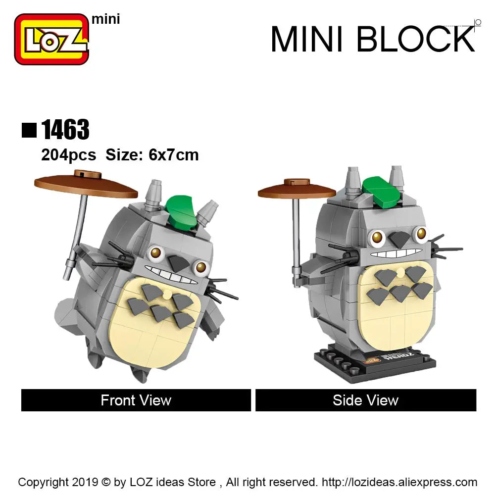 New LOZ Mini Blocks Heads Japan Anime Nutcracker King Bear Cartoon Cute Animal Snoring Soldiers Building Blocks Toys Children