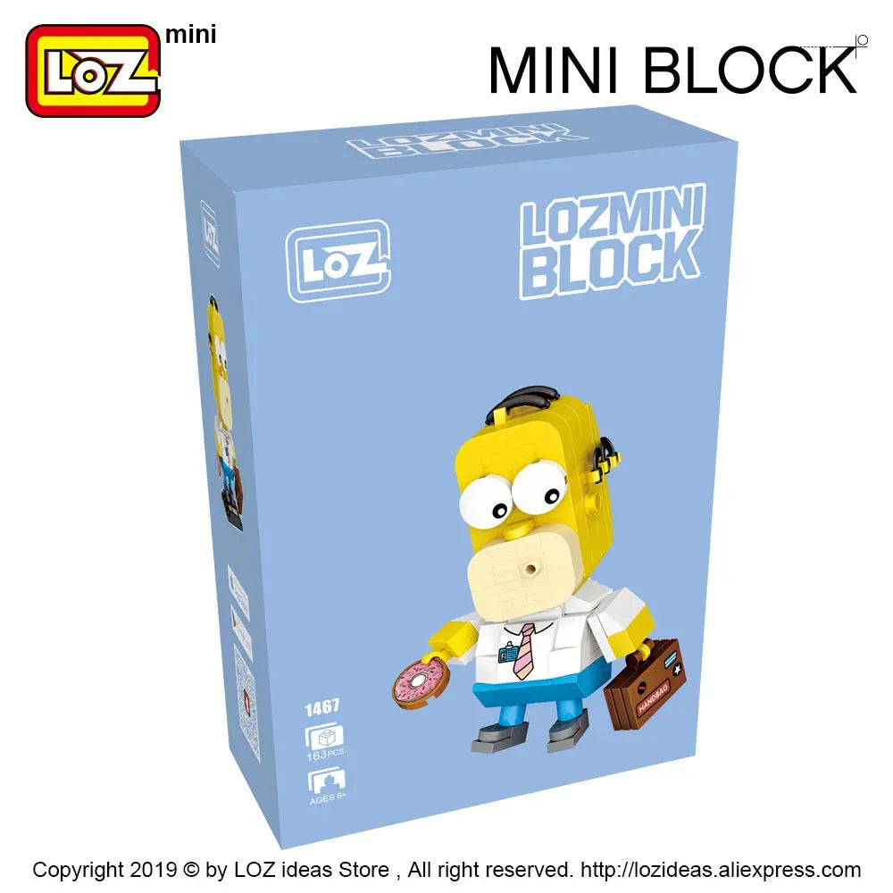 New LOZ Mini Blocks Heads Japan Anime Nutcracker King Bear Cartoon Cute Animal Snoring Soldiers Building Blocks Toys Children