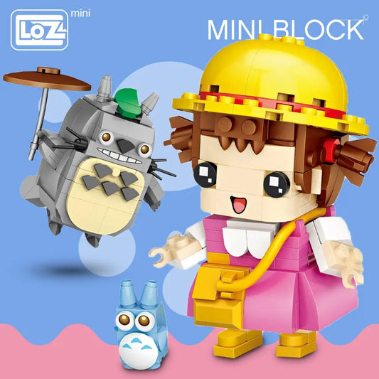 New LOZ Mini Blocks Heads Japan Anime Nutcracker King Bear Cartoon Cute Animal Snoring Soldiers Building Blocks Toys Children