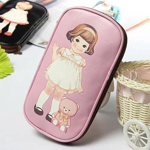 Cartoon Doll Girl Pattern Pencil Case