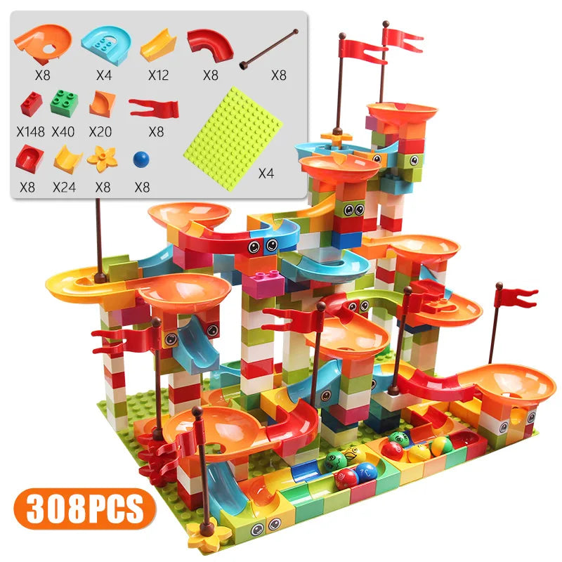 Marble Race Run Big Block 77-308PCS