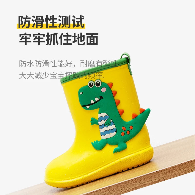 Cheerful children' rain boots