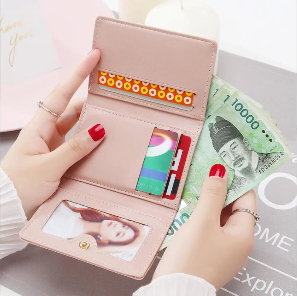 Women Short Design Three Fold Wallet