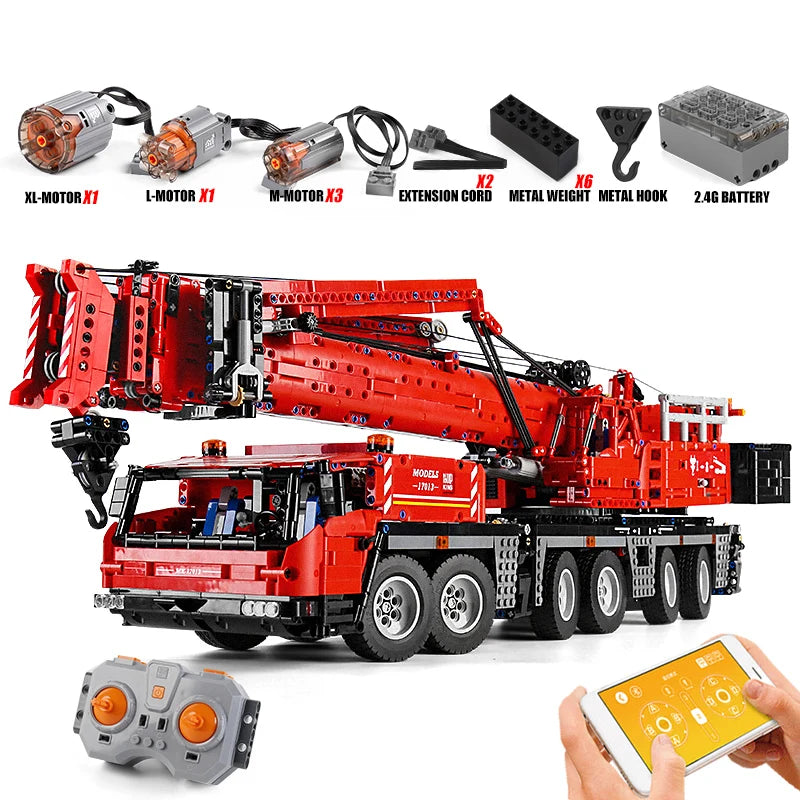 Mould King Technical Crane Building Kits APP RC Crane Truck