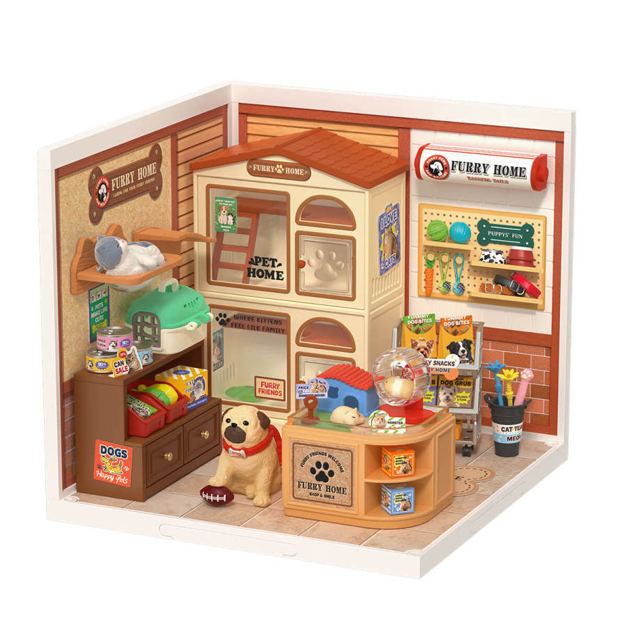 Rolife Furry Friends' Home Super Creator Miniature House DW027
