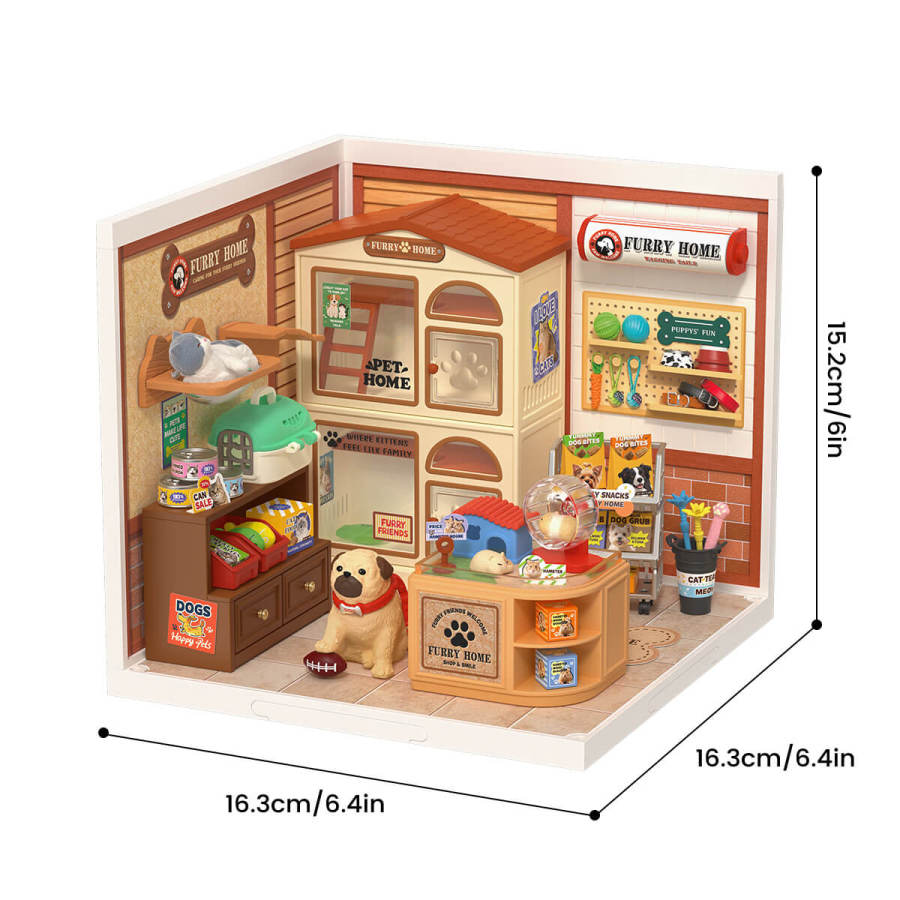 Rolife Furry Friends' Home Super Creator Miniature House DW027