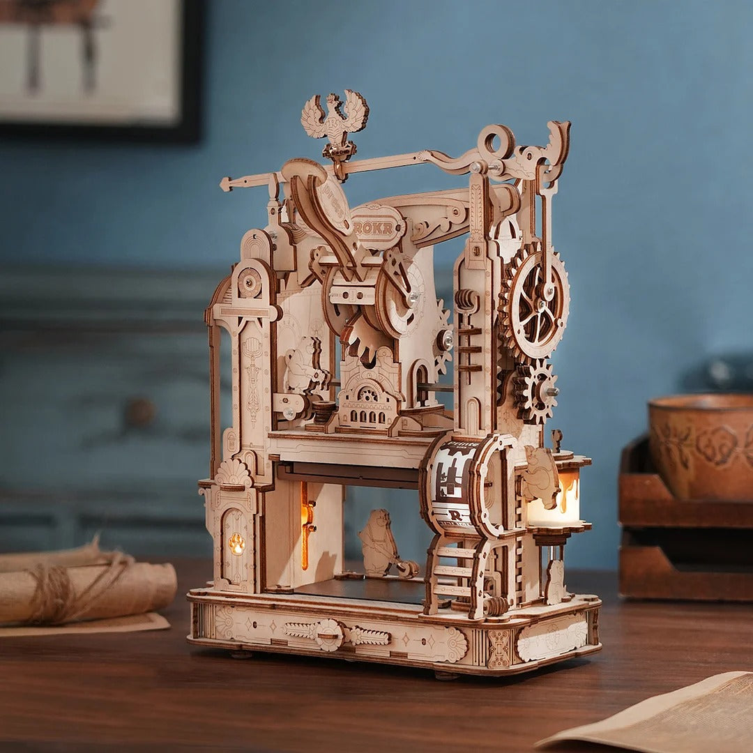 Robotime ROKR Classic Printing Press 3D Wooden Puzzle LK602