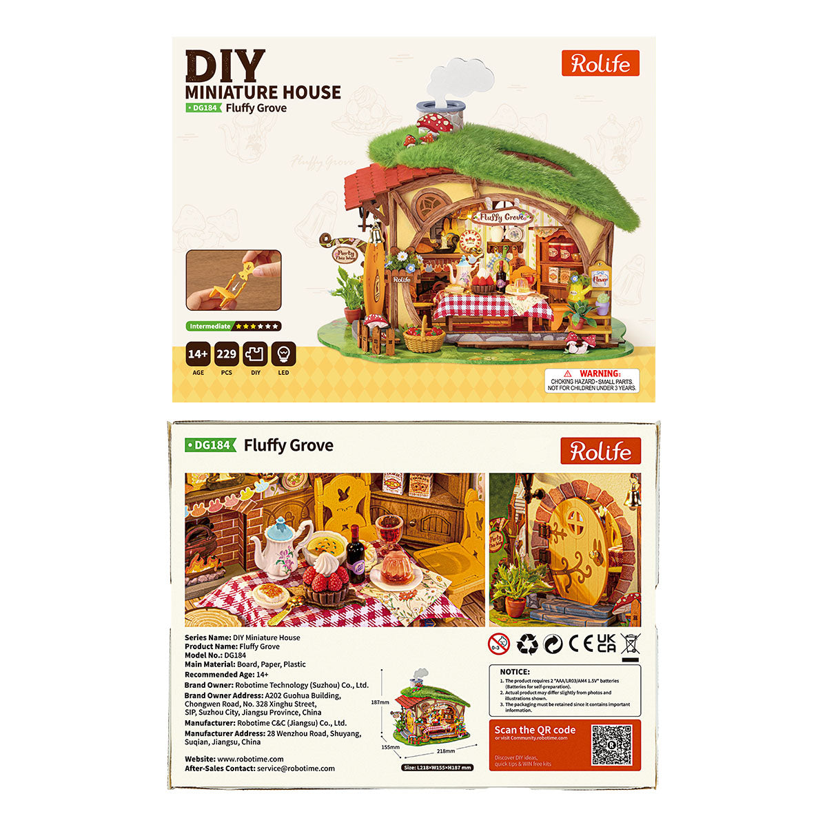 Robotime Rolife Fluffy Grove DIY Miniature House
