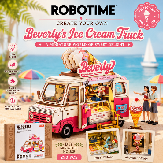 Rolife 3D Wooden Puzzle - Beverly's Ice Cream Truck TGS06