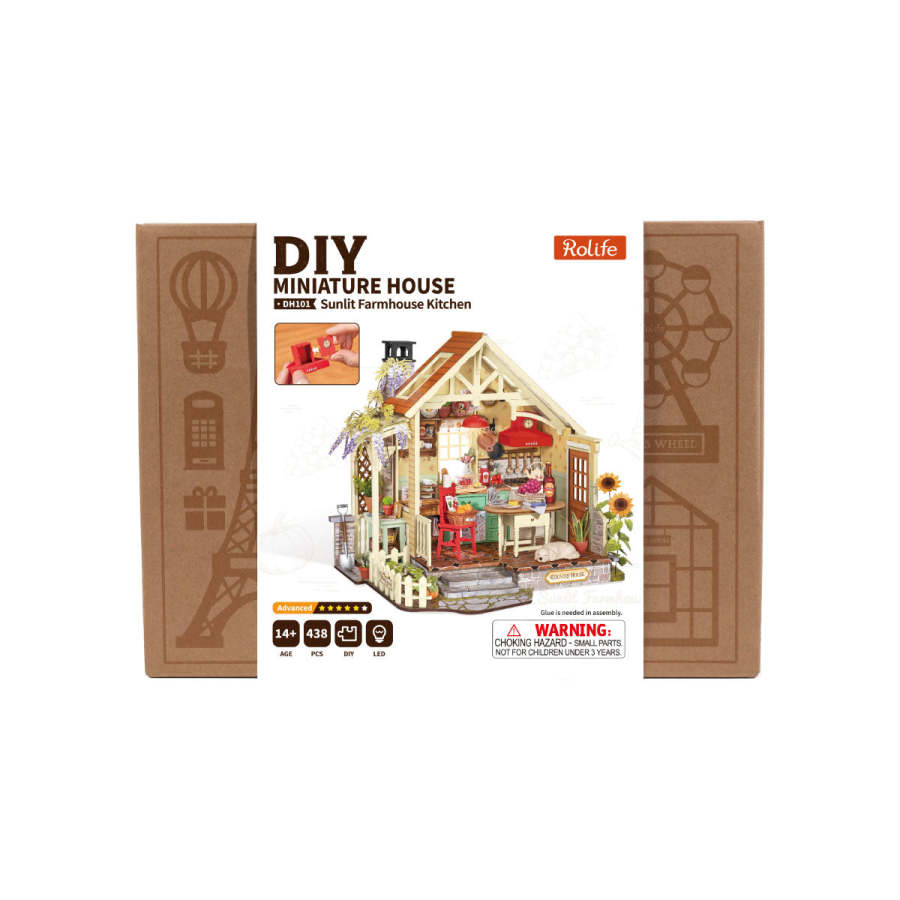 Rolife DIY Miniature House - Sunlit Farmhouse Kitchen DH101