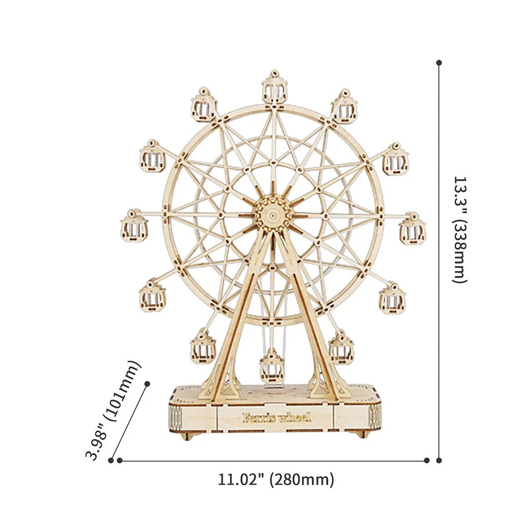 Robotime Rolife Ferris Wheel 3D Wooden Puzzle Music Box TGN01