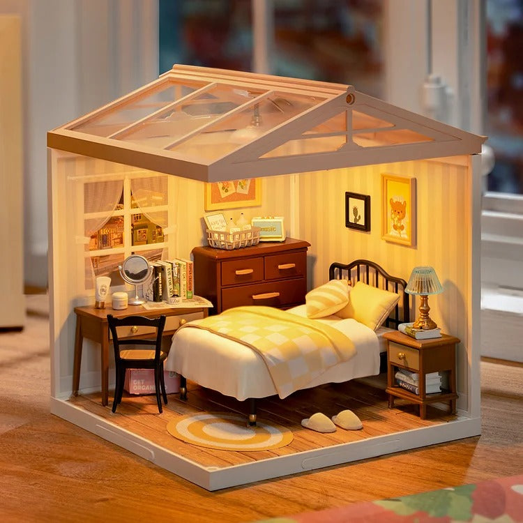 Robotime Rolife Sweet Dream Bedroom DIY Plastic Miniature House DW009