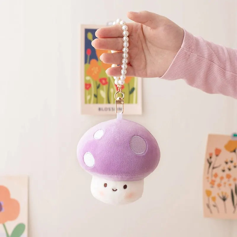 Cute Mushroom Pendant 10cm Small Size Key Backpack Decoration Pendant Kids Toys